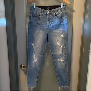 LuLaRoe distressed denim. Excellent used condition. Size 30 - women’s size 10.
